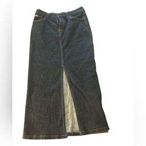 Eddie Bauer long denim skirt